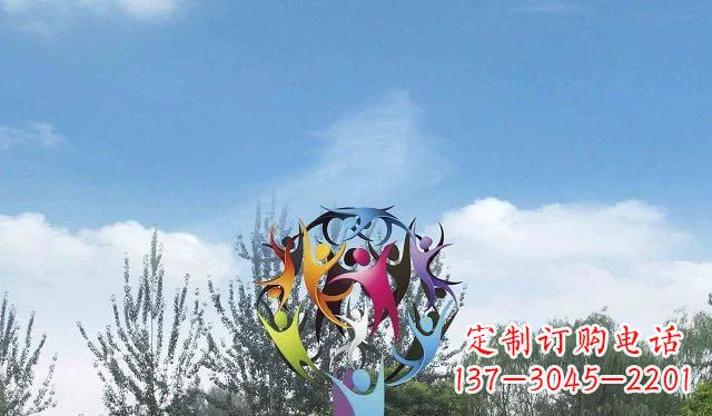 不銹鋼文化園抽象雕塑