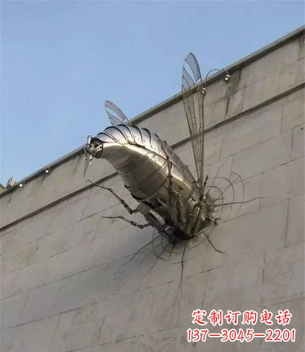 美麗的不銹鋼無頭動物雕塑