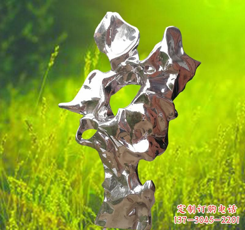 太湖石雕塑精致的不銹鋼藝術
