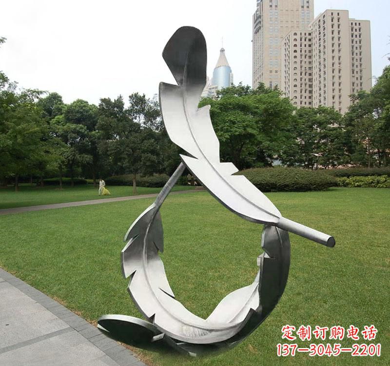 不銹鋼現代小區雕塑