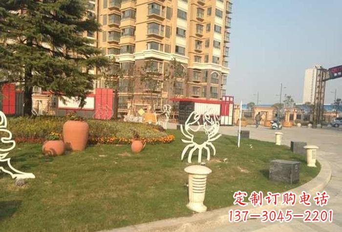 不銹鋼小區(qū)抽象螃蟹雕塑