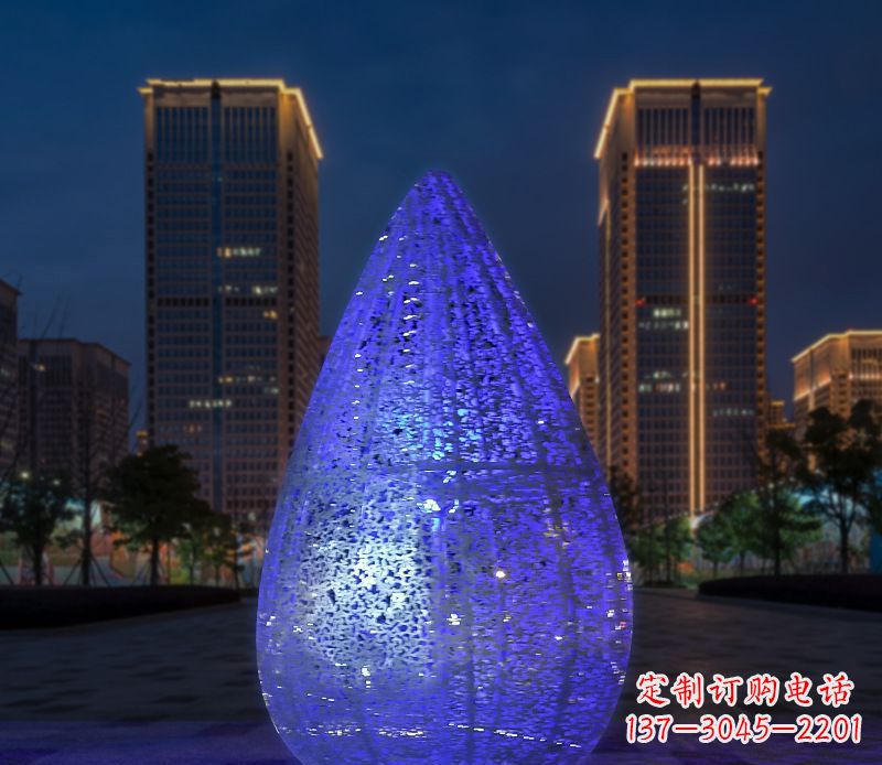 不銹鋼小區照明水滴燈