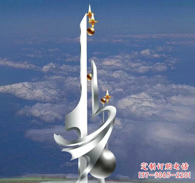 不銹鋼校園書本雕塑傳承知識(shí)文化