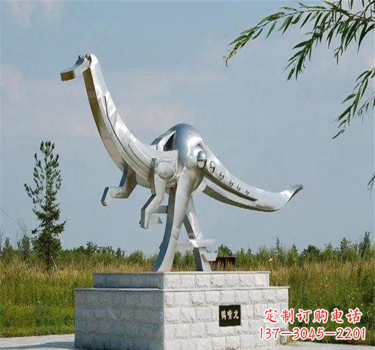 不銹鋼鴨嘴龍雕塑傳承獨特藝術魅力
