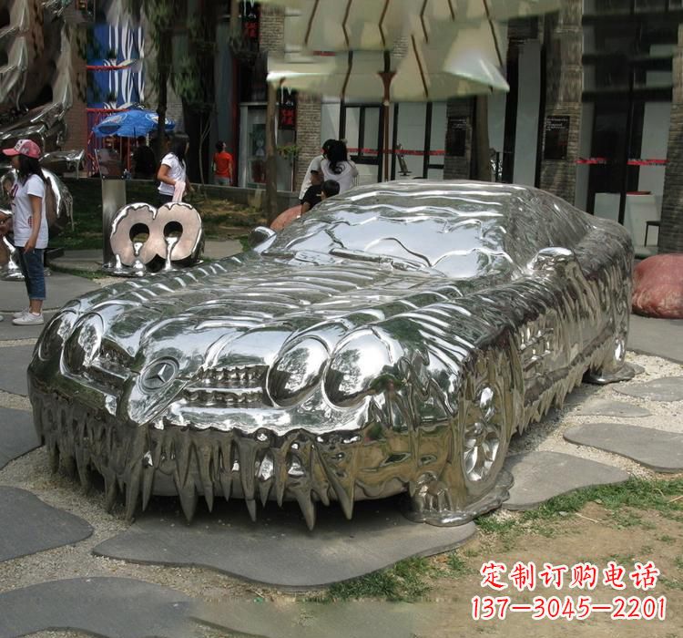 不銹鋼藝術車模雕塑
