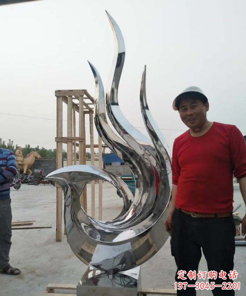 不銹鋼藝術鳳凰雕塑1
