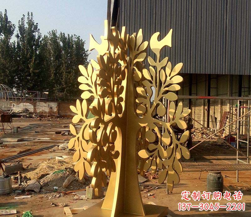不銹鋼樹葉雕塑藝術的精美表現 不銹鋼樹葉雕塑藝術的精美表現