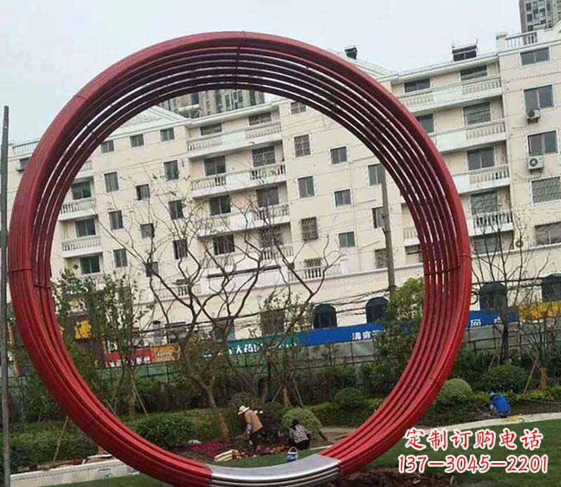 不銹鋼圓環雕塑1