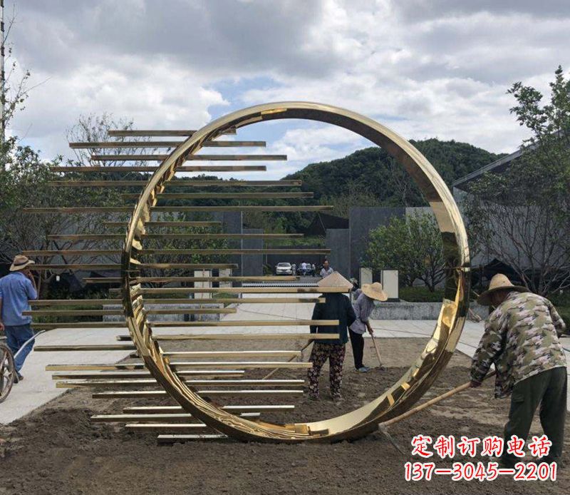 不銹鋼圓環藝術雕塑