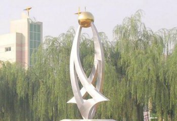 銘記校園美好——不銹鋼書籍雕塑