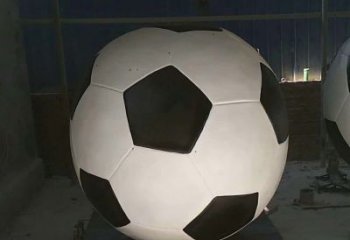 不銹鋼學校足球雕塑象征著學校體育文化