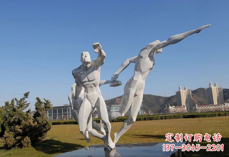 不銹鋼運動員雕塑一種藝術的象征