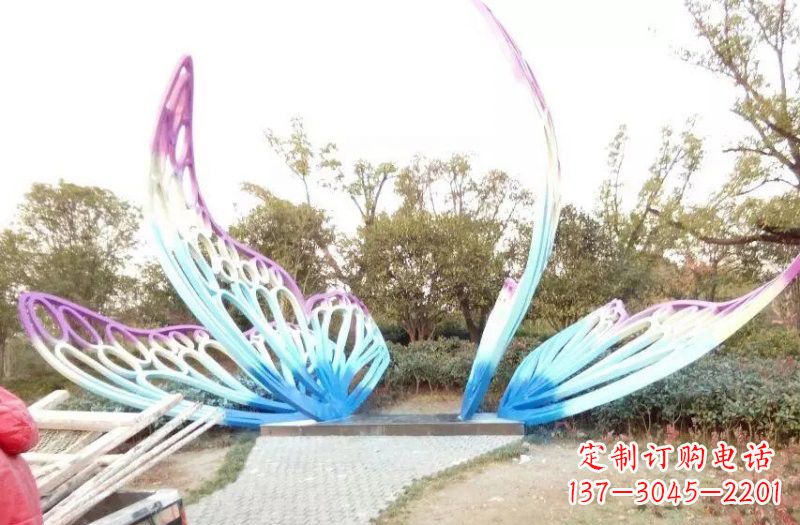 彩色不銹鋼蝴蝶雕塑