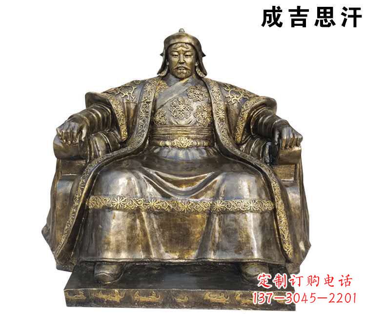 成吉思汗英雄的雕像 成吉思汗英雄的雕像