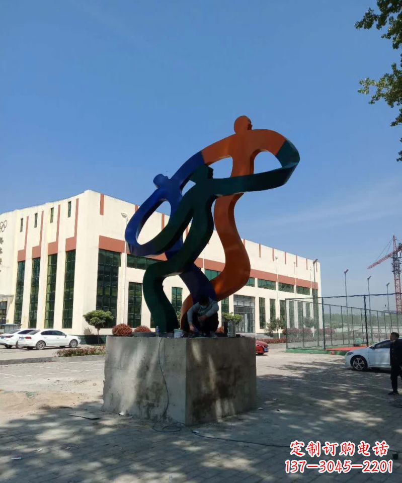 城市不銹鋼創意線條雕塑