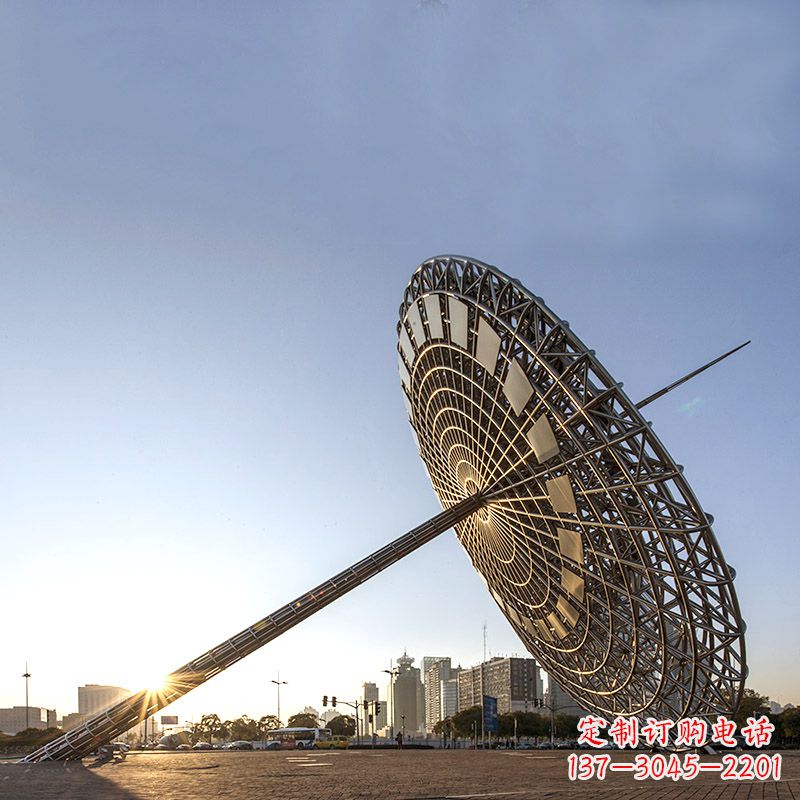 引領城市風采的大型不銹鋼創意日晷雕塑