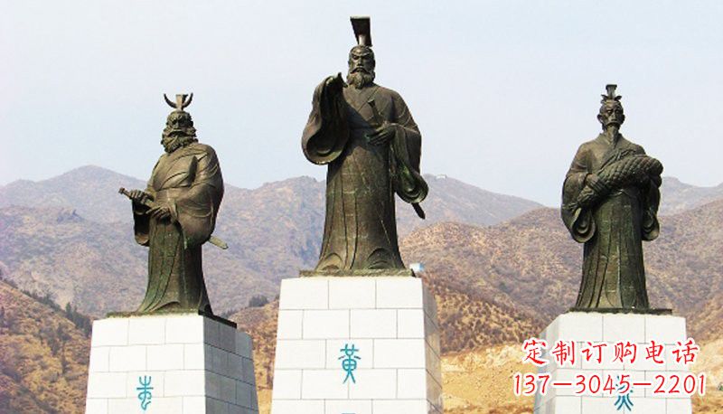城市景區中華三祖銅雕