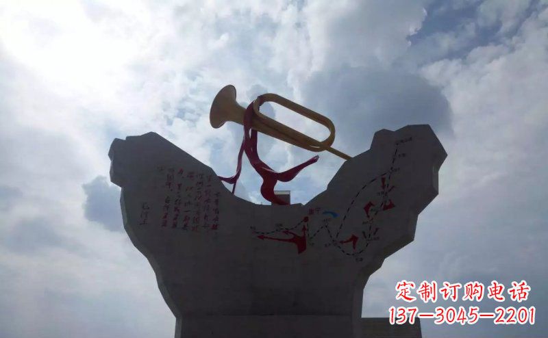 沖鋒號軍隊景觀銅雕