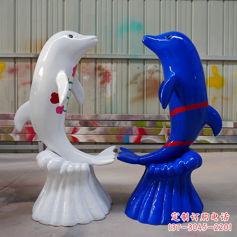 海豚雕塑美麗的景觀裝置 海豚雕塑美麗的景觀裝置