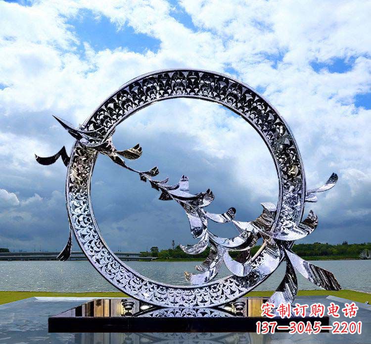 大雁雕塑不銹鋼精美雕刻
