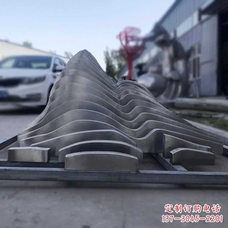 不銹鋼假山雕塑精致耐用的藝術品