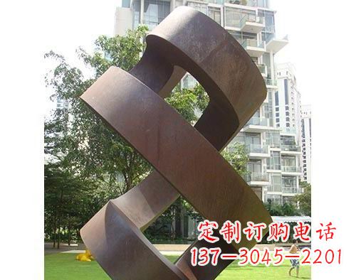 抽象景觀不銹鋼小區雕塑