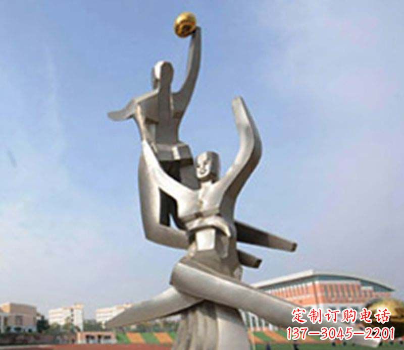 抽象人物玩球戶外廣場(chǎng)景觀