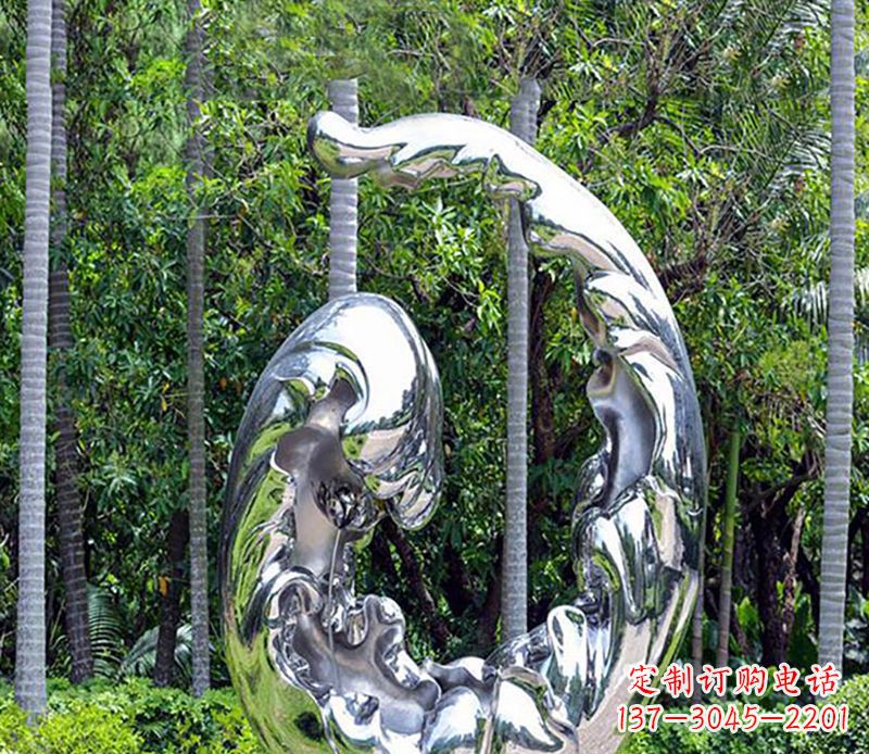 創意浪花景觀雕像