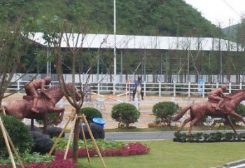 雕塑藝術以馬為主題的銅雕擺件