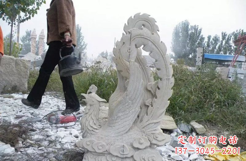 大理石鳳凰雕塑