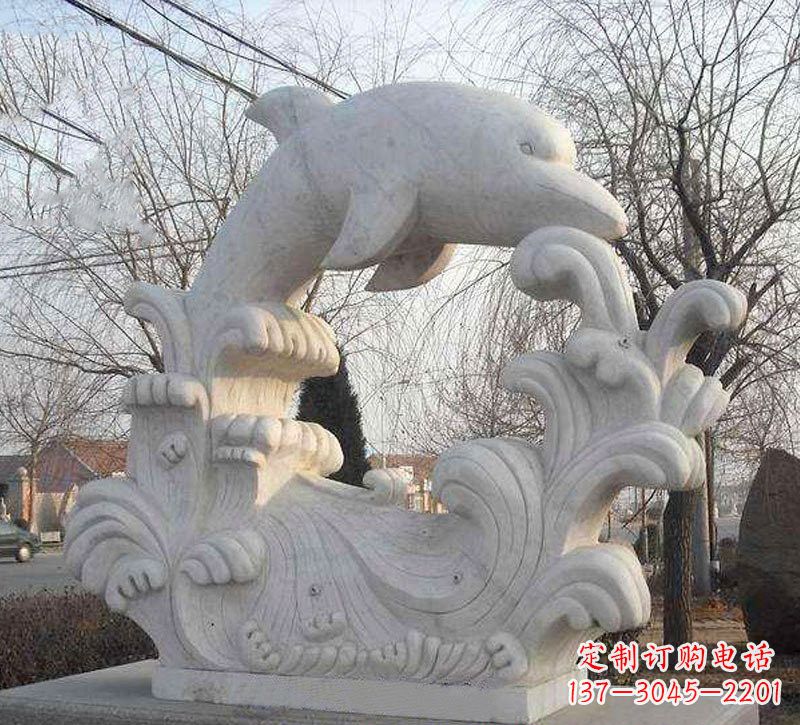 大理石公園景觀海豚浪花