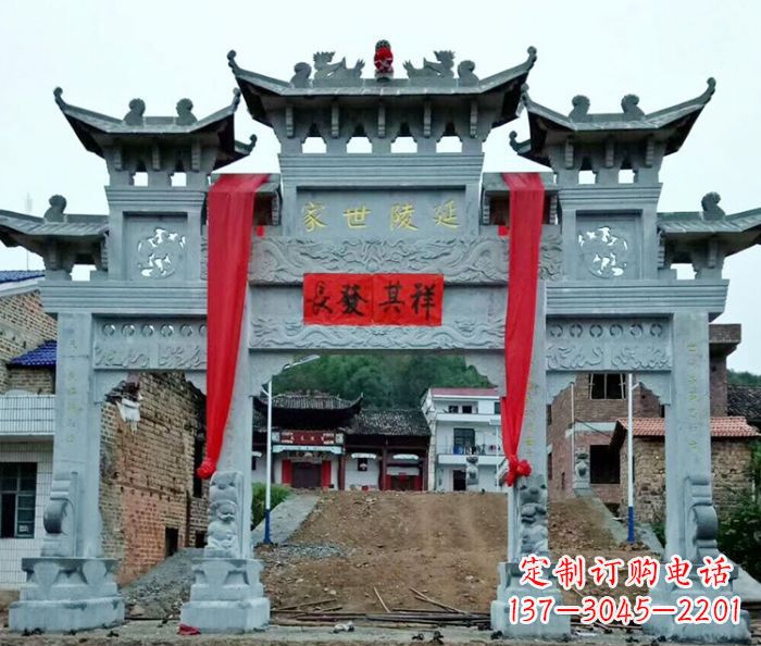 大理石景區石雕牌坊 (4)