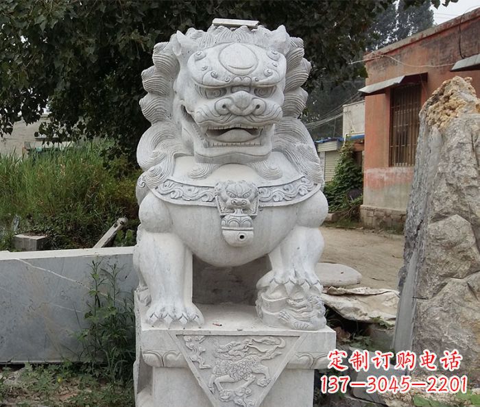大理石獅子庭院景觀石雕