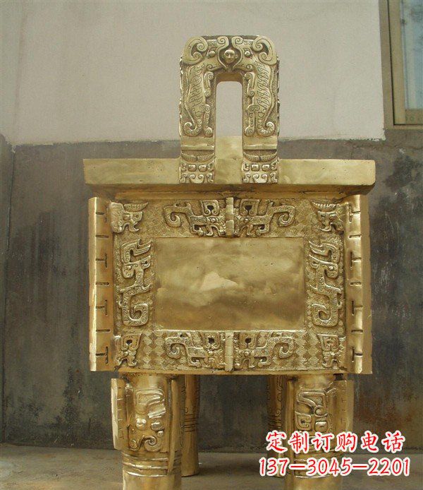 大勝鼎寺廟銅鼎雕塑