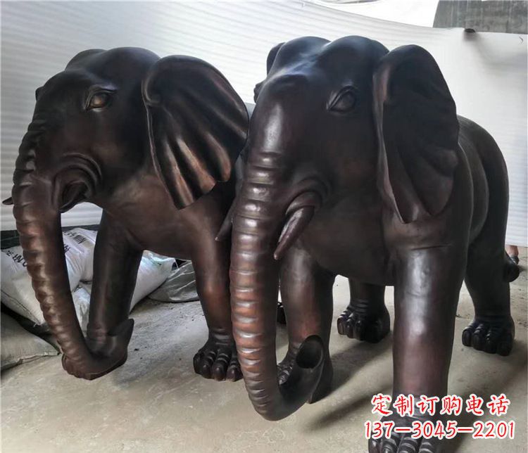 大象動物銅雕塑