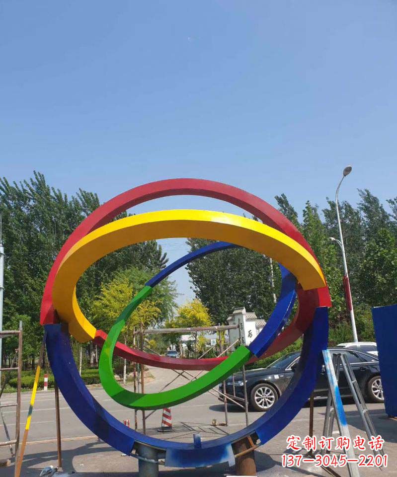 大型廣場圓環不銹鋼景觀雕塑