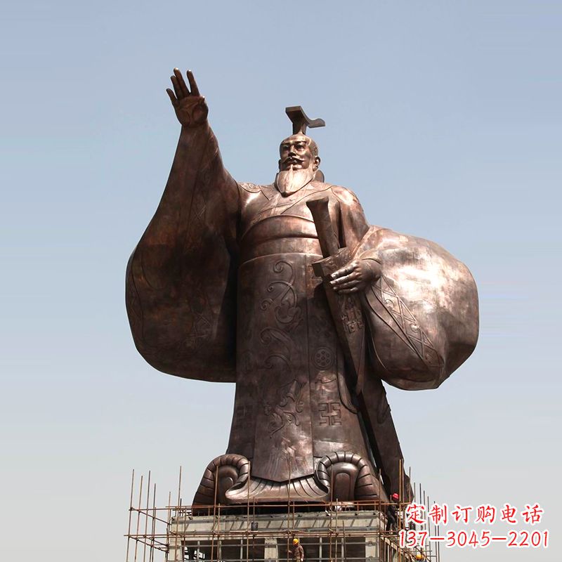 大型景區歷史名人秦始皇銅雕景觀塑像