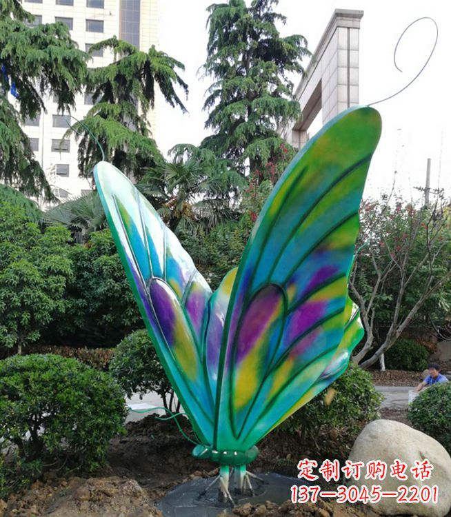 大型小區園林彩繪仿真蝴蝶擺件