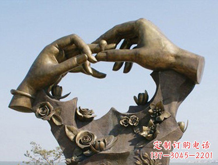 戒指/銅雕-戴戒指的手銅雕 戒指/銅雕-戴戒指的手銅雕