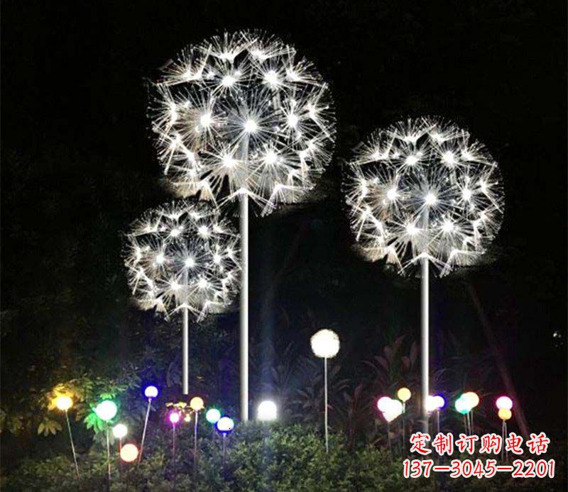 璀璨發(fā)光，精致時尚的不銹鋼蒲公英雕塑