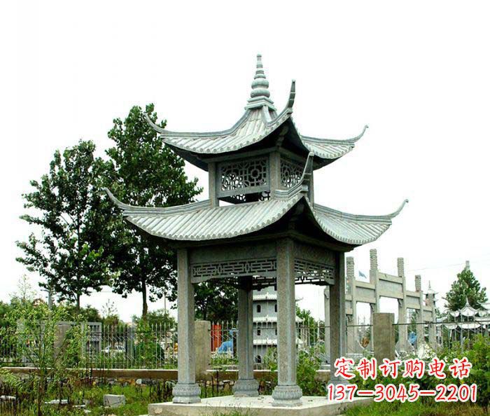 中領(lǐng)雕塑涼亭雕塑雕刻精美，展示經(jīng)典