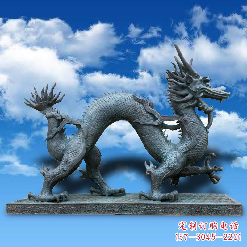 仿古銅雕龍雕塑