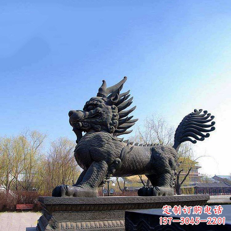 古典麒麟雕塑，精美絕倫
