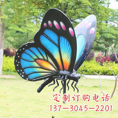 仿真蝴蝶_藍色款105x78x110