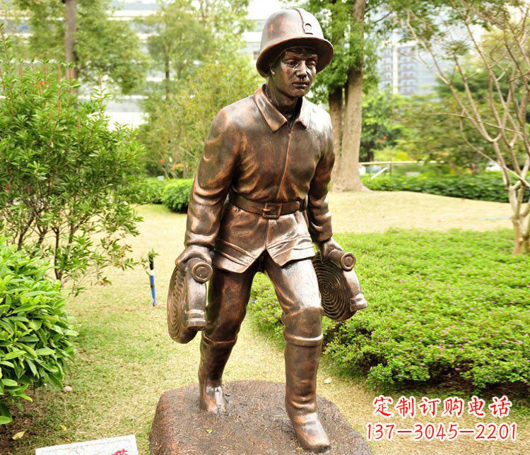 公園八路軍人物銅雕 (2)