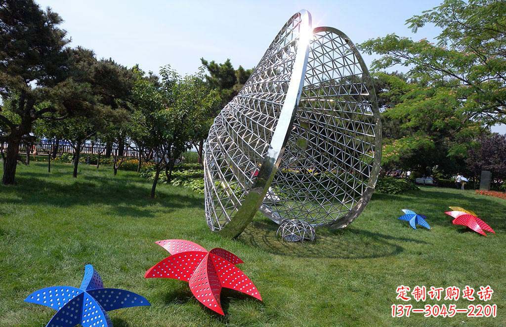 公園不銹鋼貝殼海星景觀雕塑
