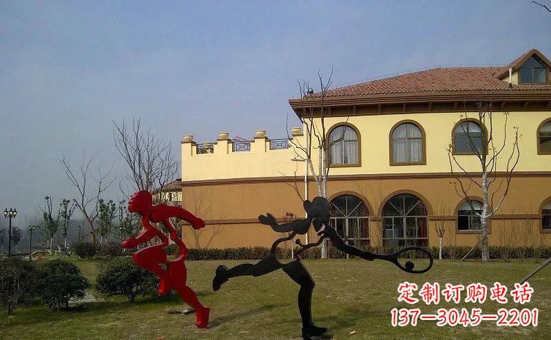 優(yōu)雅的豪邁！不銹鋼抽象運(yùn)動員人物雕塑