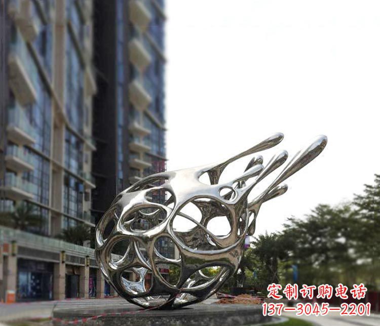 公園不銹鋼創意抽象雕塑
