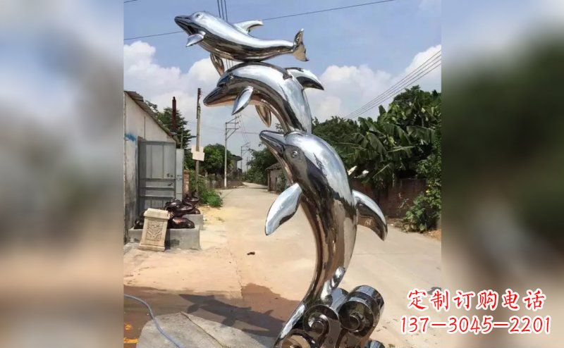 產品名稱優雅海豚雕塑