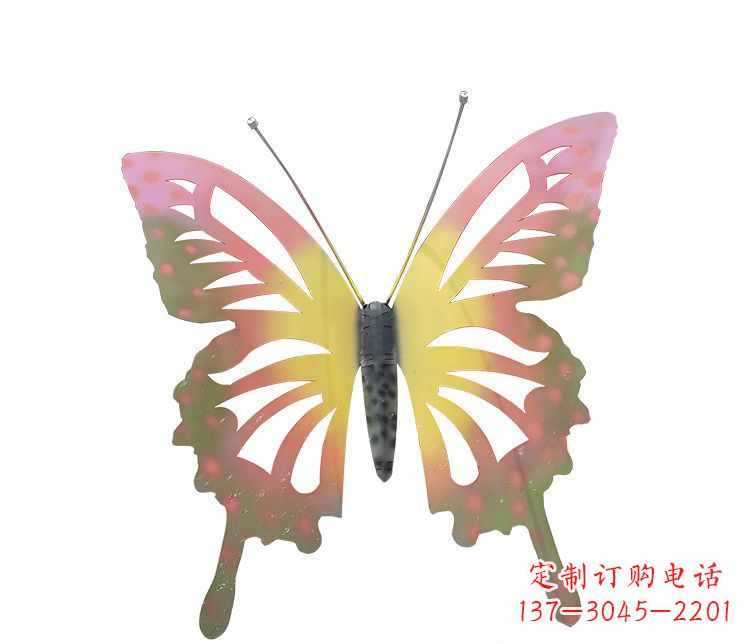 夢幻繽紛不銹鋼蝴蝶擺件雕塑